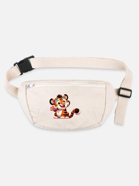 Tiger 4 - Stanley/Stella recycled Hip Bag  - natural - Front