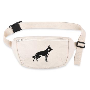 Belgischer Malinois-Schäferhund - Stanley/Stella recycelte Gürteltasche - Naturweiß - Vorne