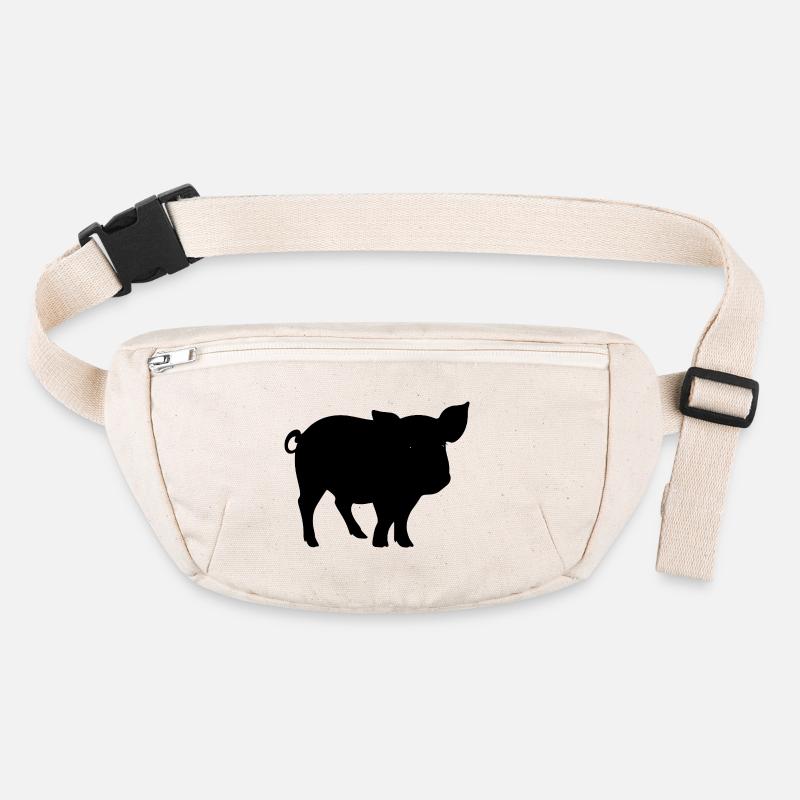 Silhouette de cochon mignon Sac banane recyclé Stanley/Stella