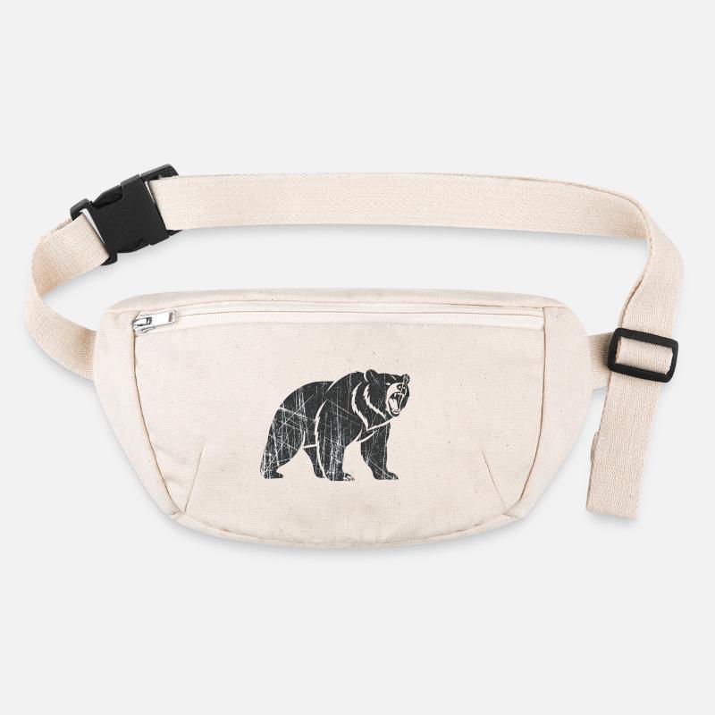 Abstract bear with line patterns Stanley/Stella recycled Hip Bag 