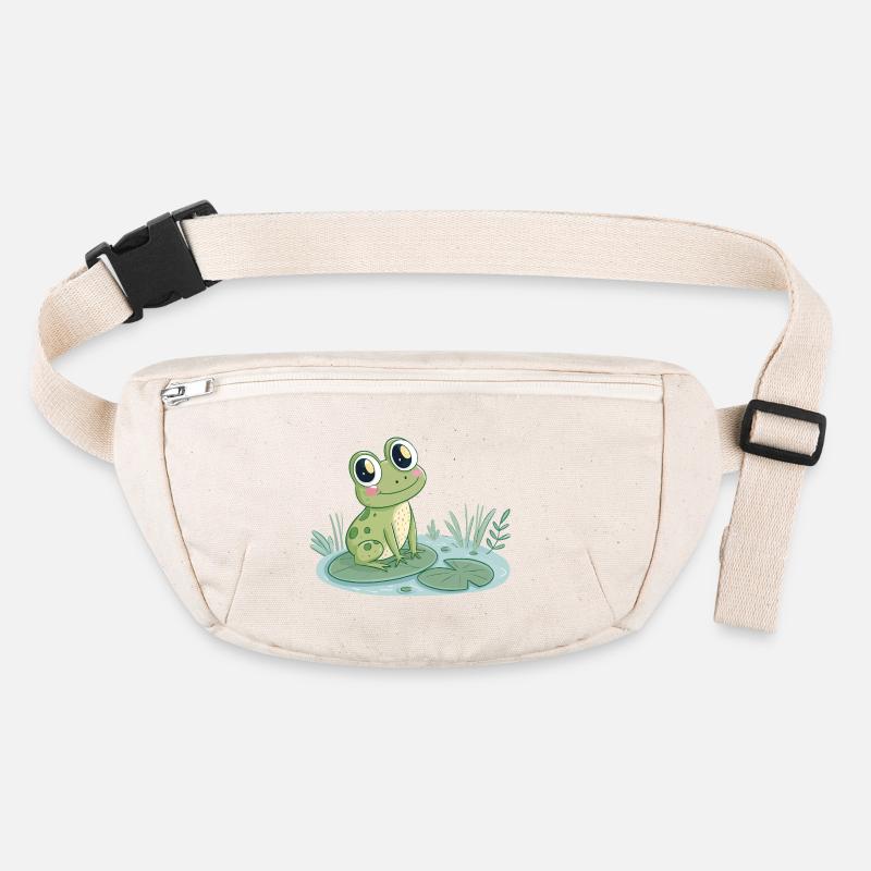 Cute frog on water lily Stanley/Stella recycled Hip Bag 