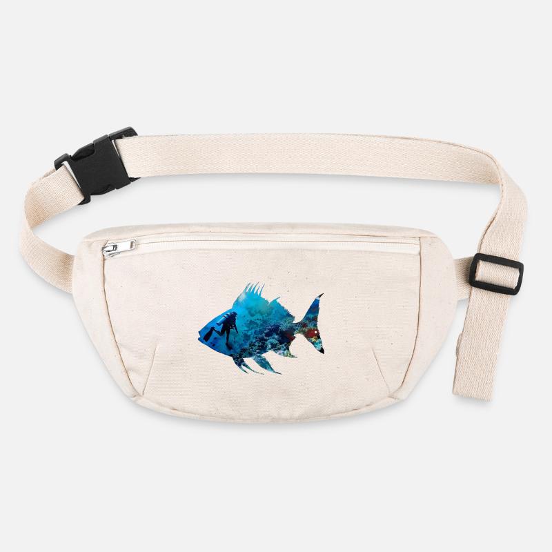 Silhouette de poisson de corail sous-marin Diver Sac banane recyclé Stanley/Stella