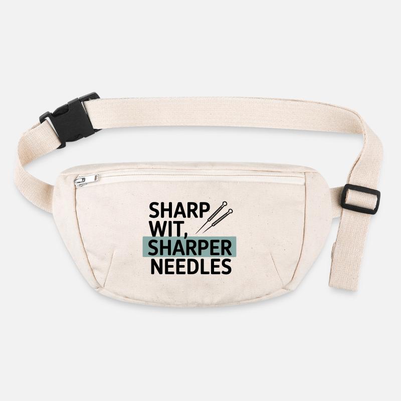 Sharp Wit Sharper Needles Acupuncturist Profession Stanley/Stella recycled Hip Bag 