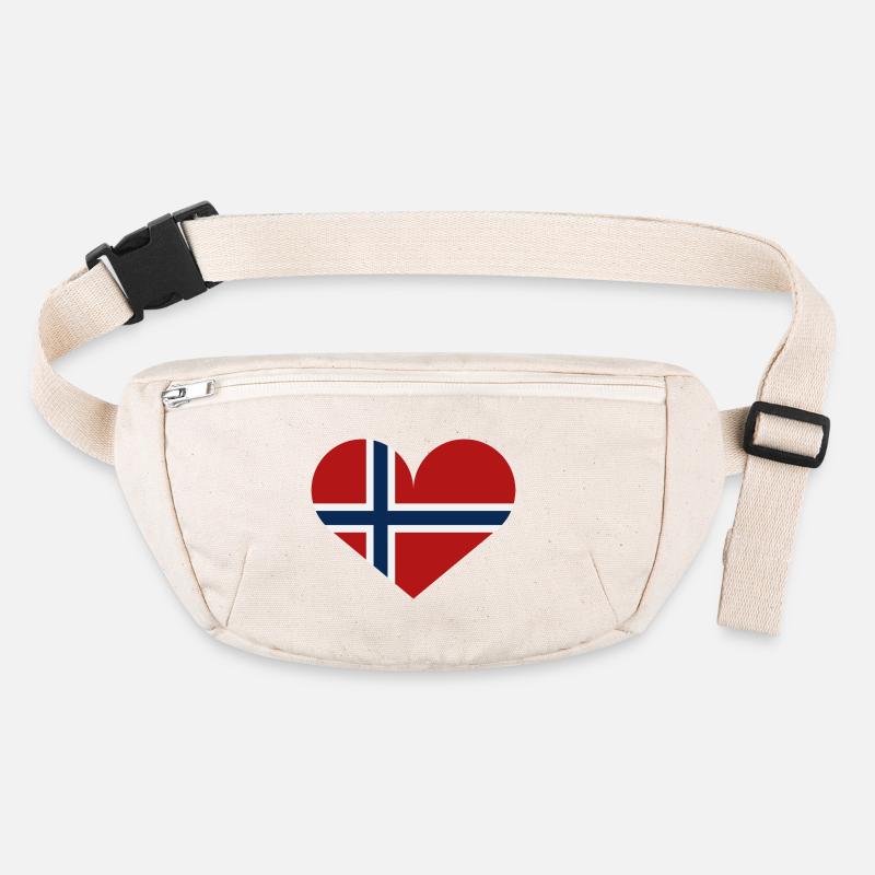 Drapeau du cœur de la Norvège Sac banane recyclé Stanley/Stella