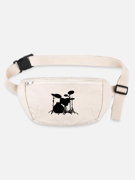 Schlagzeug - Drums - Stanley/Stella recycelte Gürteltasche - Naturweiß - Vorne