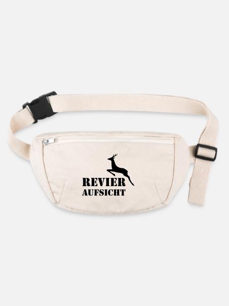 Revier Aufsicht - Stanley/Stella recycelte Gürteltasche - Naturweiß - Vorne