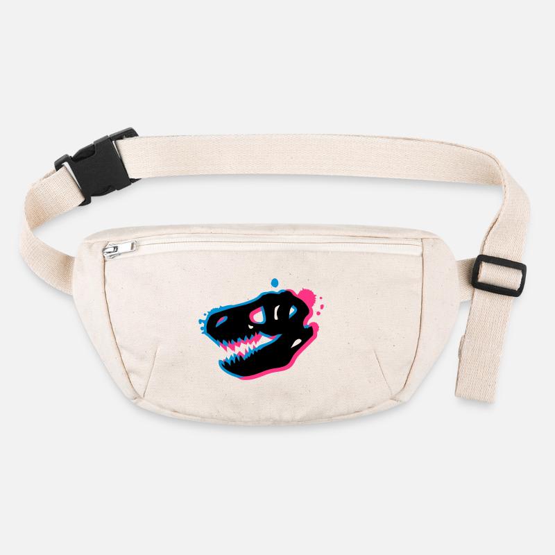 T Rex Skull 3-D Stanley/Stella recycled Hip Bag 