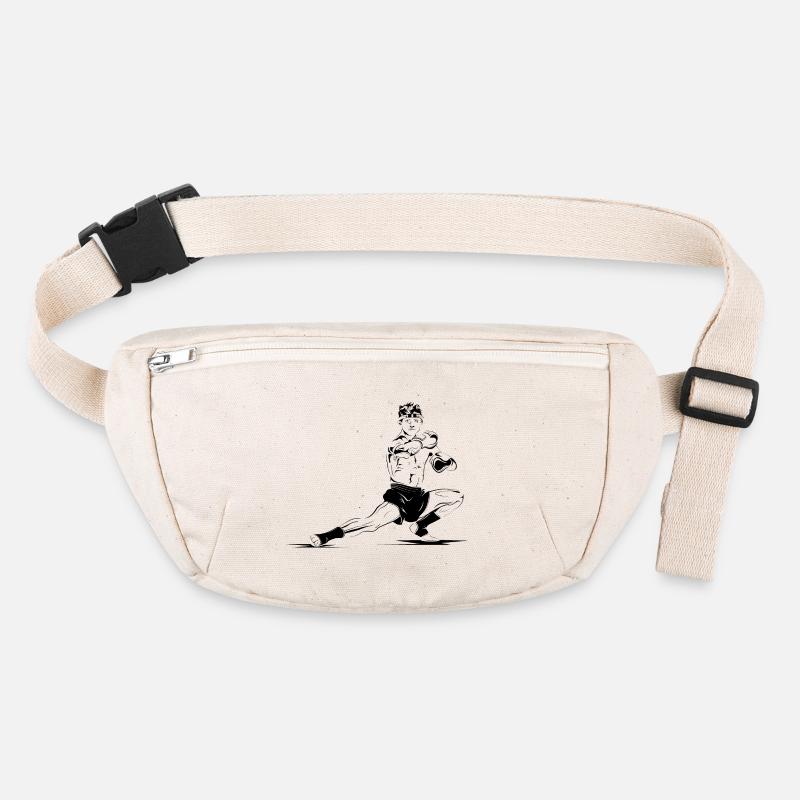 Muay Thai Fighter Illustration Kampfsport Thailand Stanley/Stella recycelte Gürteltasche