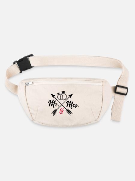 Mr. And Mrs. - Stanley/Stella recycled Hip Bag  - natural - Front