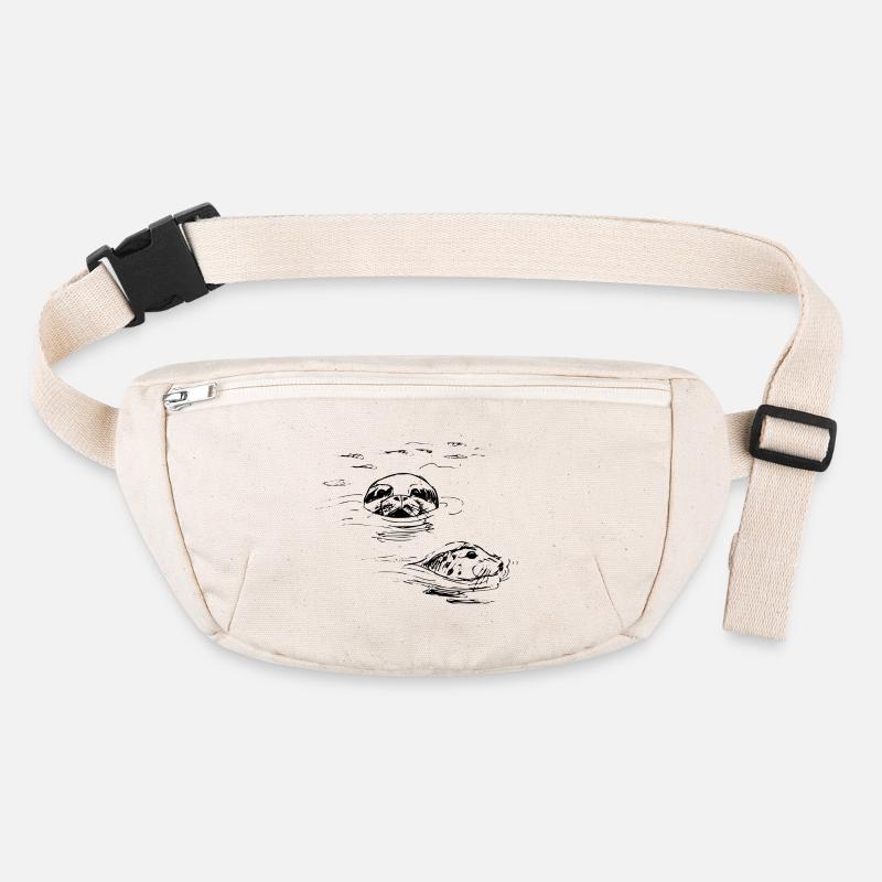 hand drawn seals, Shetland Stanley/Stella recycled Hip Bag 