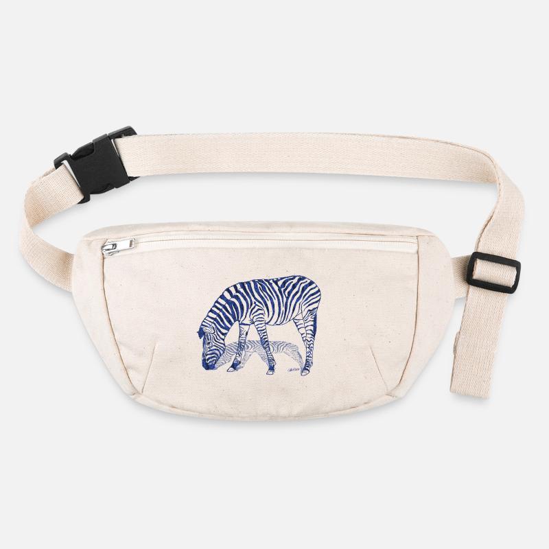 Zebra with zebra shadow Stanley/Stella recycled Hip Bag 