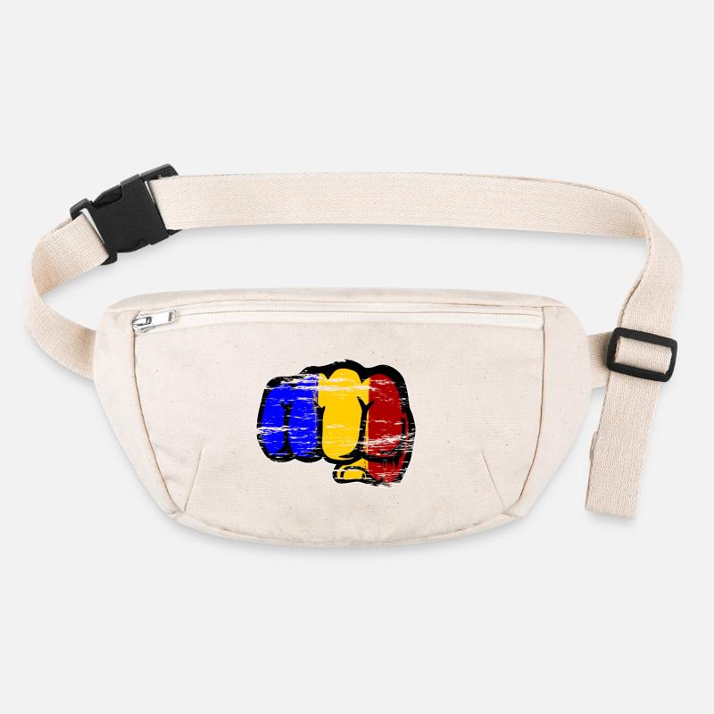 Romania Flag Hand Fist Used Stanley/Stella recycled Hip Bag 
