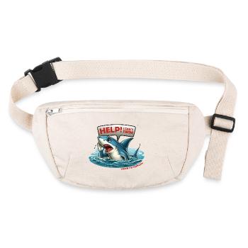 Help I can´t swim - when I'm hungry - Stanley/Stella recycelte Gürteltasche - Naturweiß - Vorne