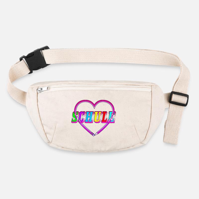 Bleistift Herz Schule Schrift rosa Schulanfänger Stanley/Stella recycelte Gürteltasche