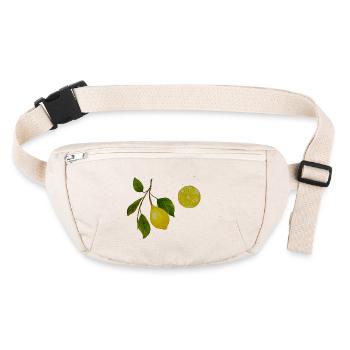 Lemon and lemon sprig - Stanley/Stella recycled Hip Bag  - natural - Front
