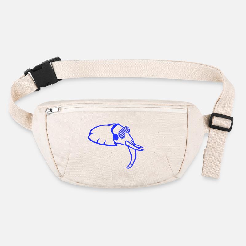 Cool DJ Elephant Music Fun Club Head Stanley/Stella recycled Hip Bag 