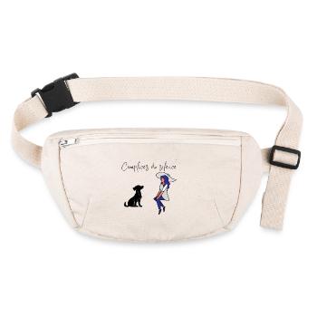 Design "complice du silence" - Sac banane recyclé Stanley/Stella - blanc naturel - Devant