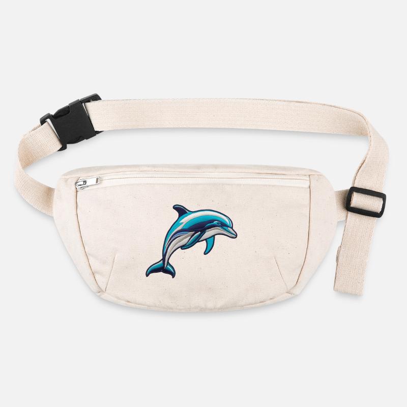 Gestickter Delfin Stanley/Stella recycelte Gürteltasche