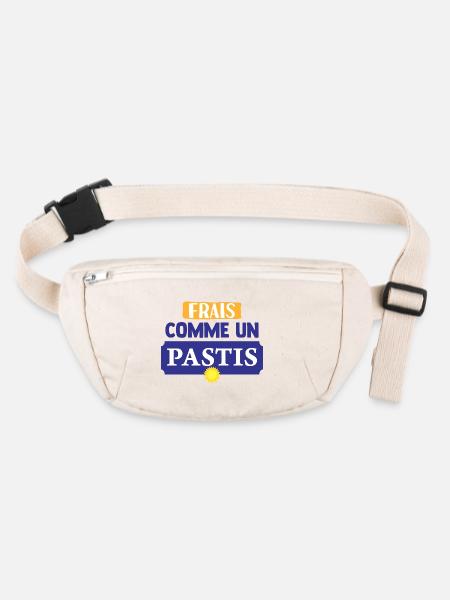 Frais comme un pastis Homme Beauf Humour Apéro - Sac banane recyclé Stanley/Stella - blanc naturel - Devant