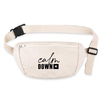 calm down - Stanley/Stella recycelte Gürteltasche - Naturweiß - Vorne