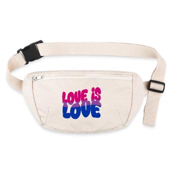 Love is Love – Bi Visibility in Style - Stanley/Stella recycelte Gürteltasche - Naturweiß - Vorne