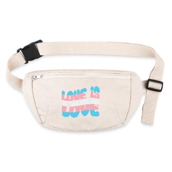 L’amour, c’est l’amour – Trans et visible avec fierté - Sac banane recyclé Stanley/Stella - blanc naturel - Devant