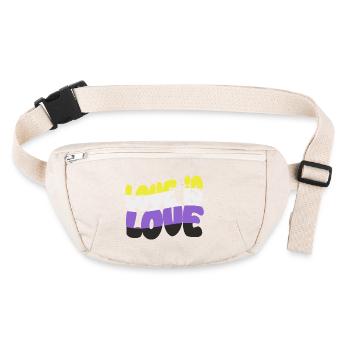 Love is Love – Nonbinary & Proud - Stanley/Stella recycelte Gürteltasche - Naturweiß - Vorne