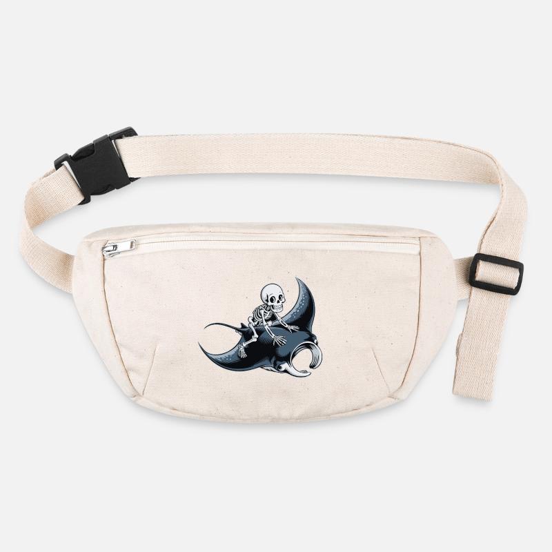 Skelett auf Mantarochen Stanley/Stella recycelte Gürteltasche