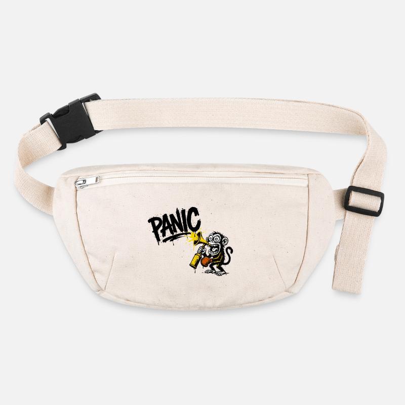 Expressive monkey with megaphone Stanley/Stella recycled Hip Bag 