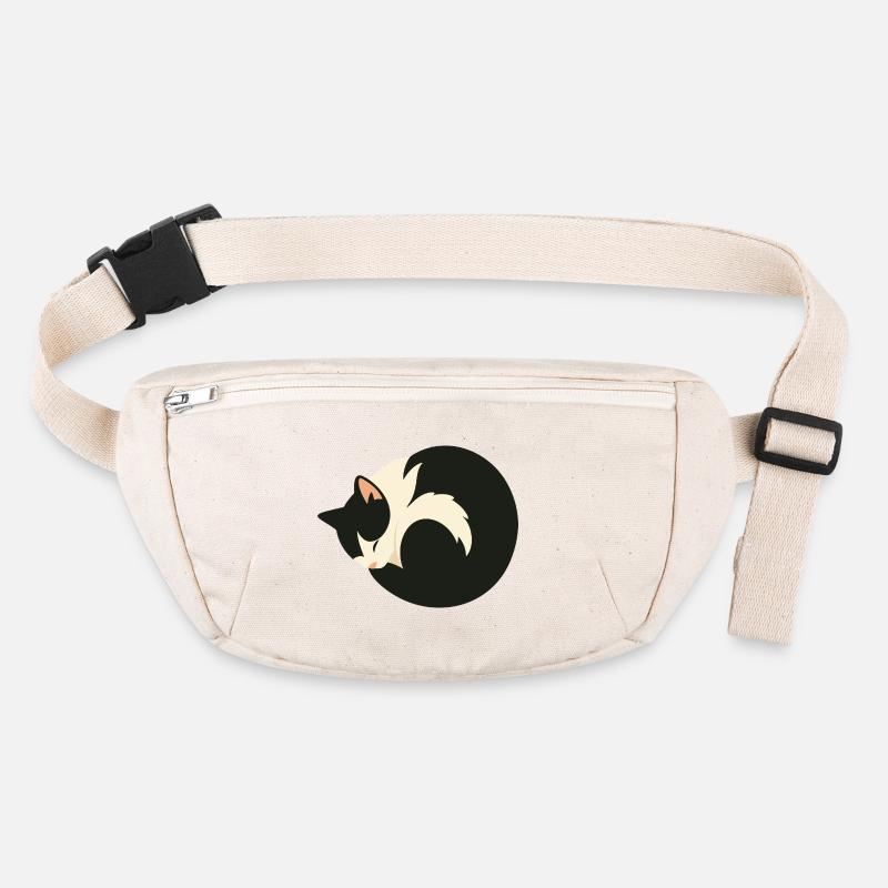 Chat endormi mignon dans un style minimaliste Sac banane recyclé Stanley/Stella