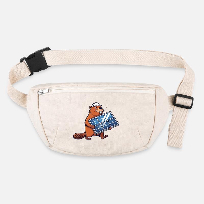 Beaver Installer Solar Panel Engineer Cartoon Stanley/Stella recycled Hip Bag 
