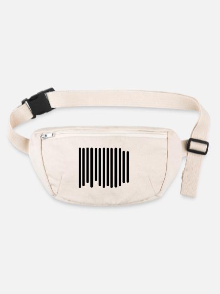 code barres - Sac banane recyclé Stanley/Stella - blanc naturel - Devant