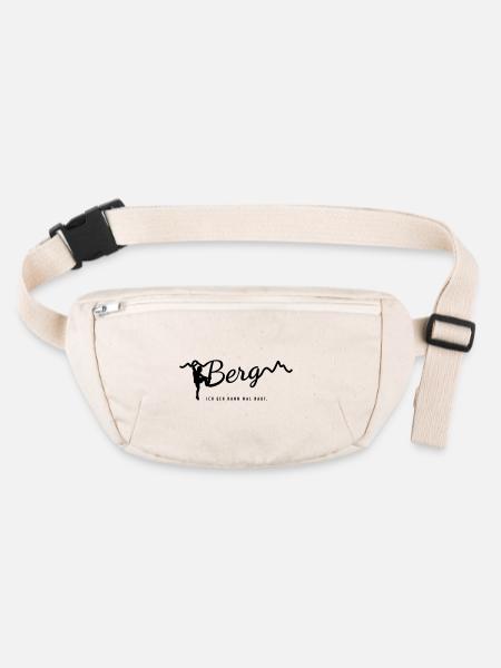 MOUNTAIN - I'LL GO UP THERE - Stanley/Stella recycled Hip Bag  - natural - Front