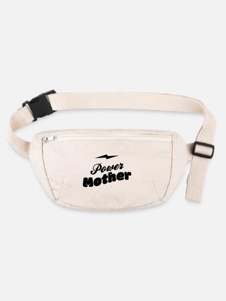Power Mother - Stanley/Stella recycled Hip Bag  - natural - Front