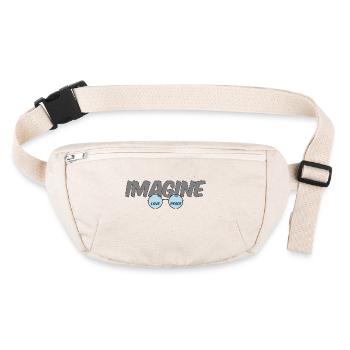 Imagine - Liebe, Frieden, Toleranz und Respekt - Stanley/Stella recycelte Gürteltasche - Naturweiß - Vorne