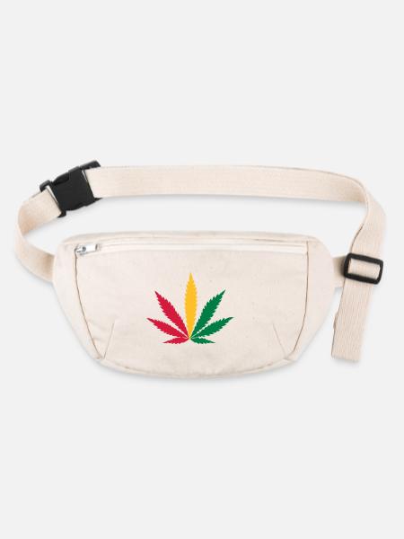 weed rasta - Stanley/Stella recycled Hip Bag  - natural - Front