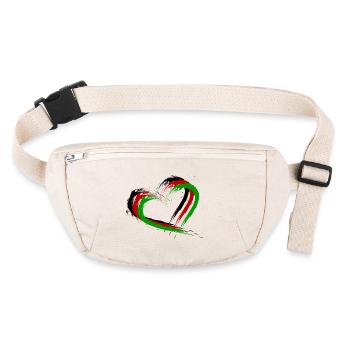 Heart brush Afghanistan flag flag New - Stanley/Stella recycled Hip Bag  - natural - Front