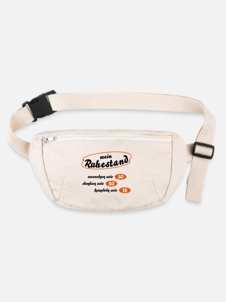 ruhestand - Stanley/Stella recycelte Gürteltasche - Naturweiß - Vorne
