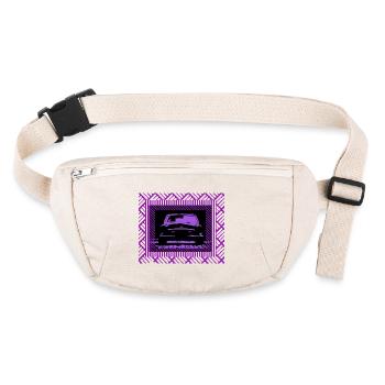 Volga purple look - Stanley/Stella recycelte Gürteltasche - Naturweiß - Vorne