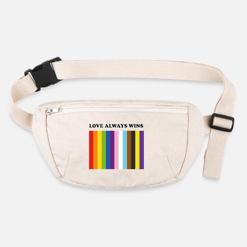 Liebe gewinnt immer inklusive Pride-Farben Stanley/Stella recycelte Gürteltasche