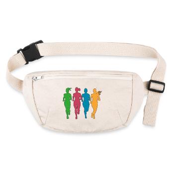 Les joggeurs en action - Sac banane recyclé Stanley/Stella - blanc naturel - Devant