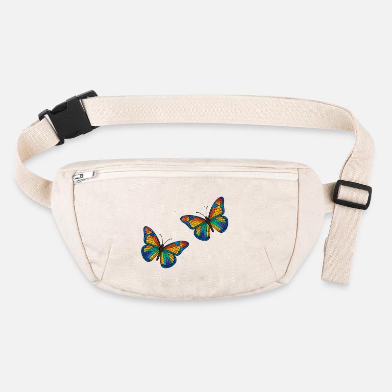 Bunte Mosaikschmetterlinge Design Stanley/Stella recycelte Gürteltasche