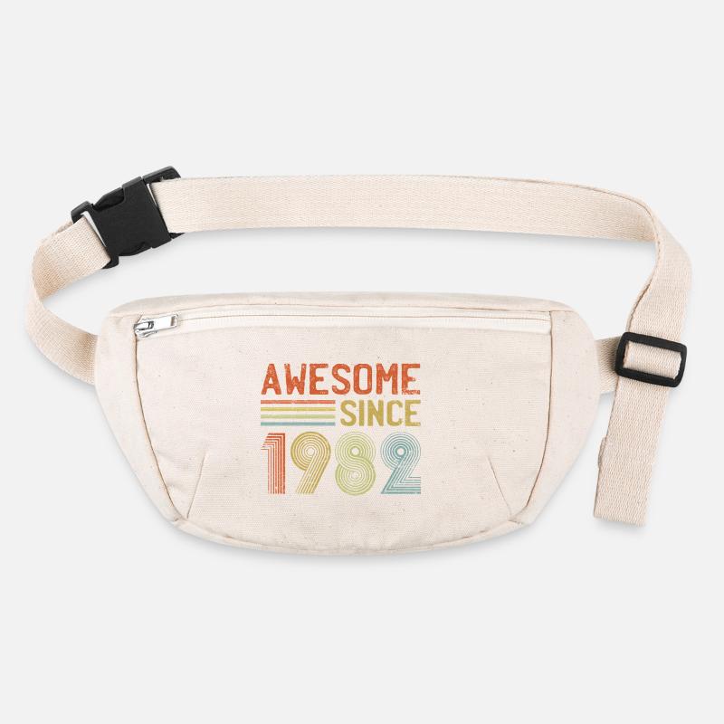 Retro 1982 Celebratory Typography Stanley/Stella recycled Hip Bag 