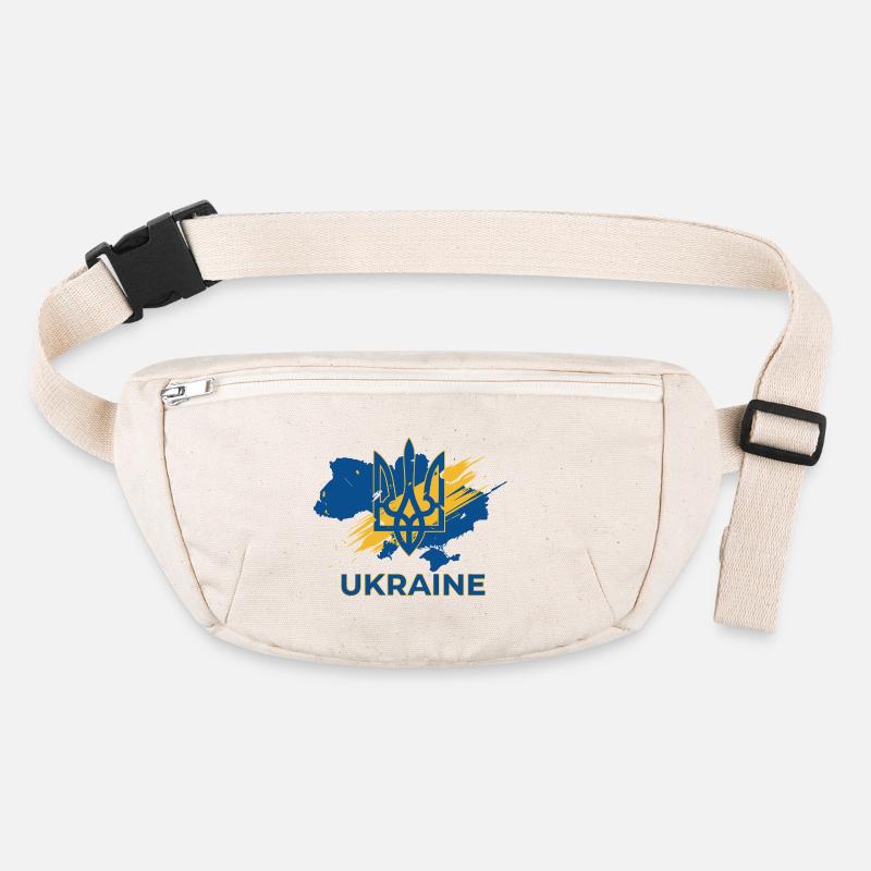 Impression du logo Trident Wave Ukraine Sac banane recyclé Stanley/Stella