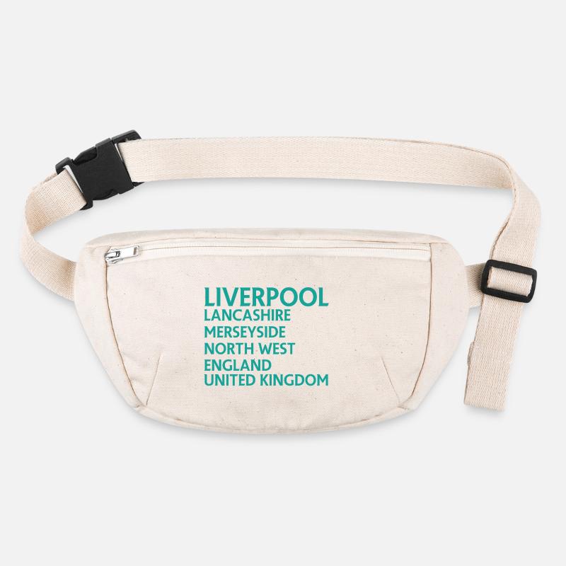 Liverpool – England Textdesign Stanley/Stella recycelte Gürteltasche