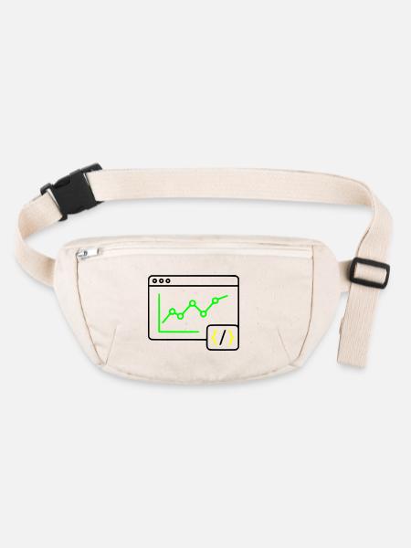 Web Analysis Chart Coding Browser Vector - Stanley/Stella recycled Hip Bag  - natural - Front