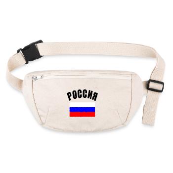 Russie T-shirt de football Russie drapeau - Sac banane recyclé Stanley/Stella - blanc naturel - Devant