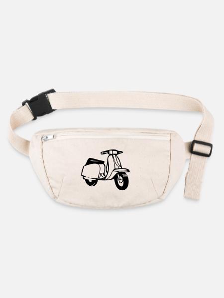 motorroller cool - Stanley/Stella recycelte Gürteltasche - Naturweiß - Vorne
