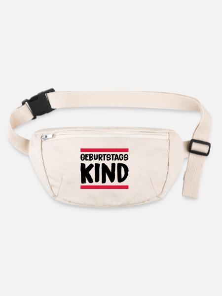 geburtstagskind_002 - Stanley/Stella recycelte Gürteltasche - Naturweiß - Vorne
