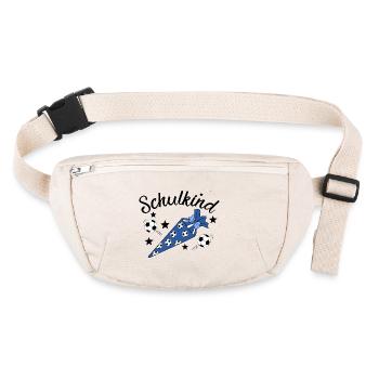 Schulkind Fußball Schulanfang - Stanley/Stella recycelte Gürteltasche - Naturweiß - Vorne